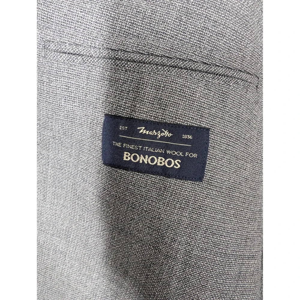 Bonobos Sport Coat Mens 48R Gray Italian Wool Slim Fit Marzotto Jacket